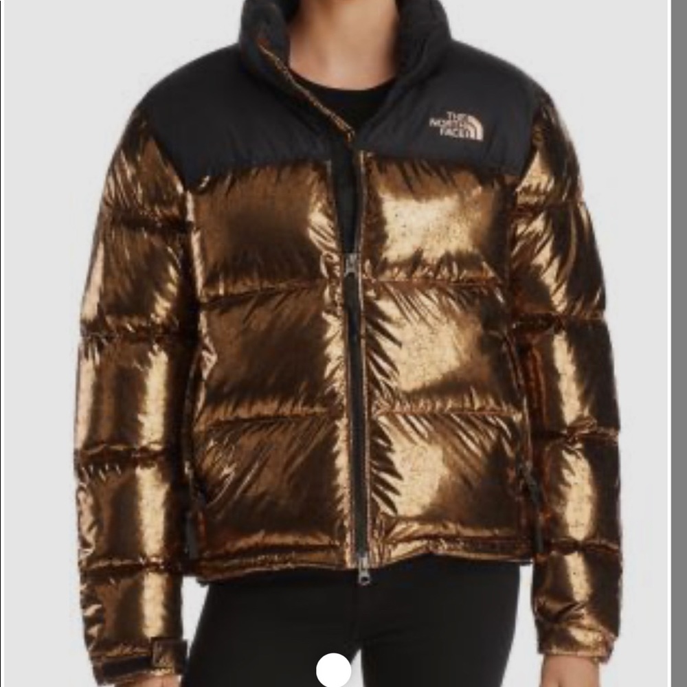 THE NORTH FACE WOMENS 1996 RETRO NUPTSE 700 DOWN PUFFER JACKET. COPPER M.